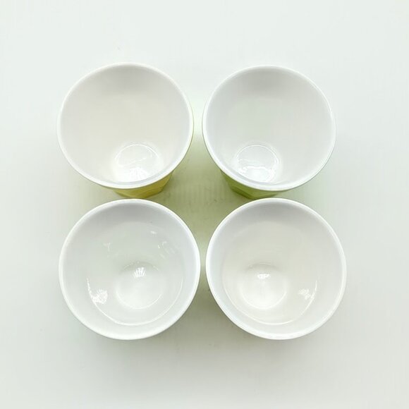 Crate & Barrel Green Yellow 3 Oz. Ceramic Espresso Shot Glasses - Picture 4 of 6